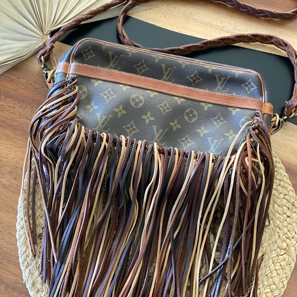 Louis Vuitton Monogram Fringe Crossbody Bag in Brown and Tan